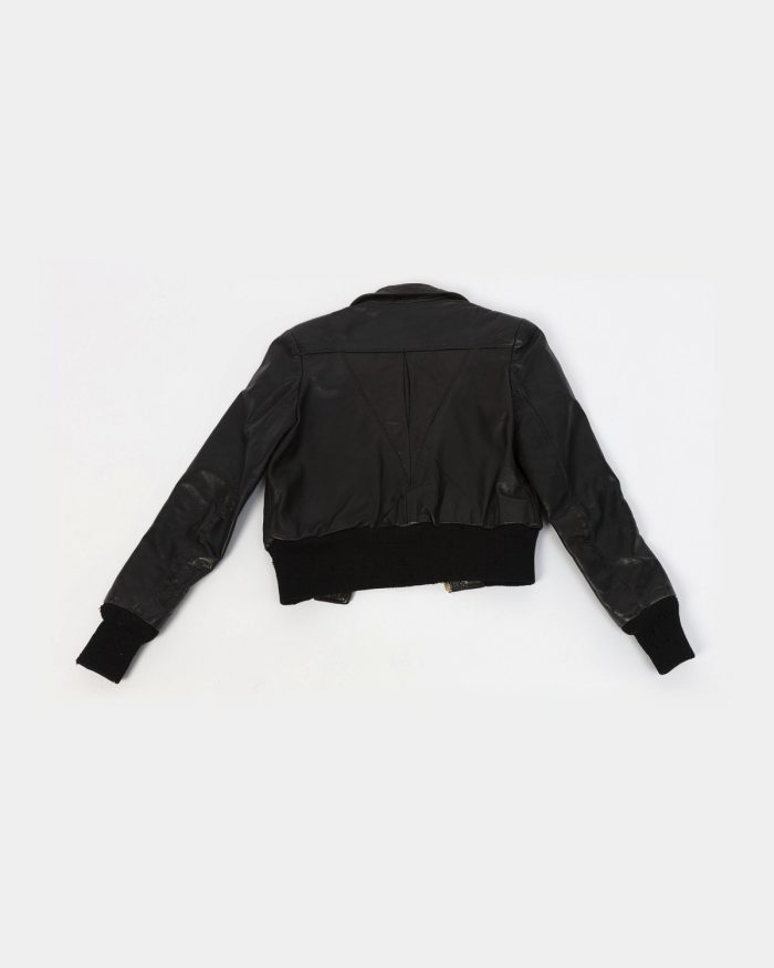 Vintage 80s Xhaketë Bomber Lëkure - M
