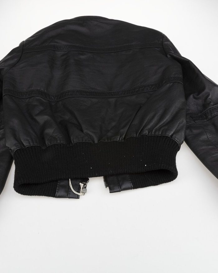 Vintage 80s Xhaketë Bomber Lëkure - M
