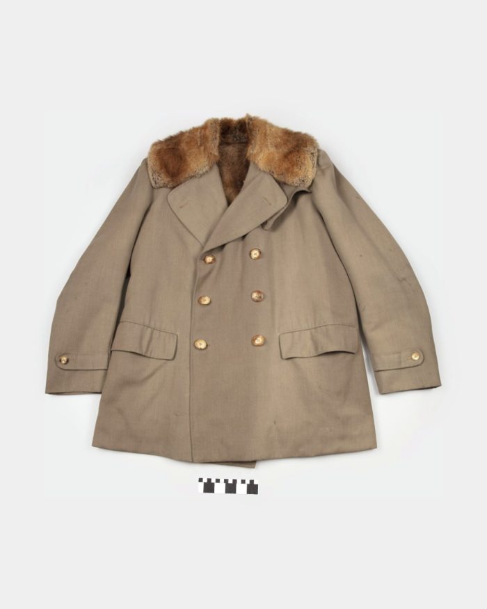 Vintage 40s British Army Pallto Ushtarake me Gëzof - L