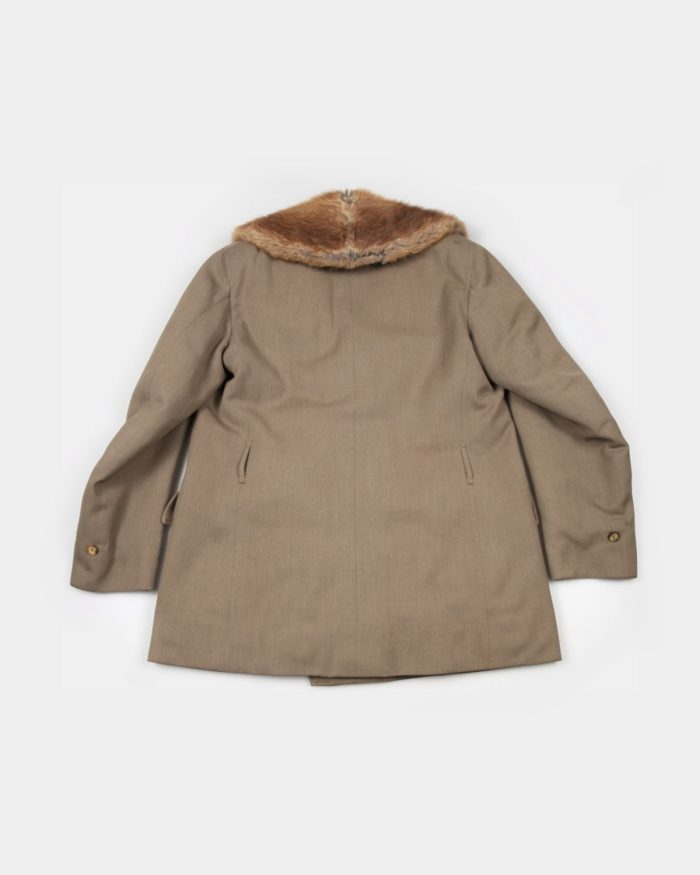 Vintage 40s British Army Pallto Ushtarake me Gëzof - L