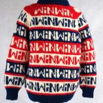 Vintage 80s Tommy Hilfiger Triko Leshi me Motiv - L