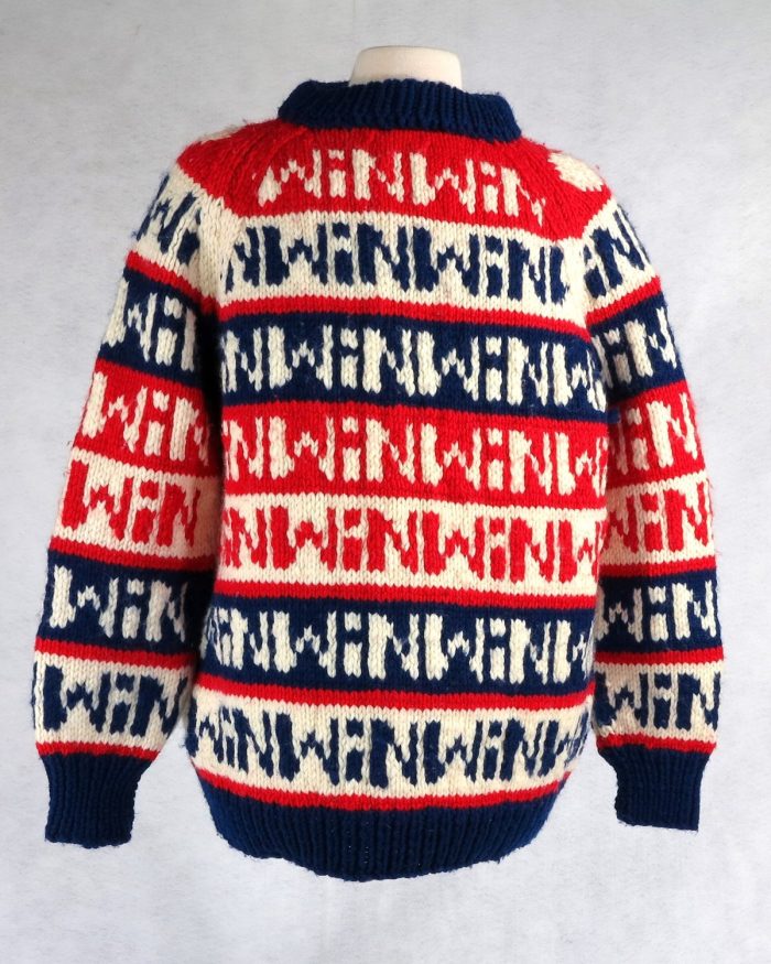 Vintage 80s Tommy Hilfiger Triko Leshi me Motiv - L