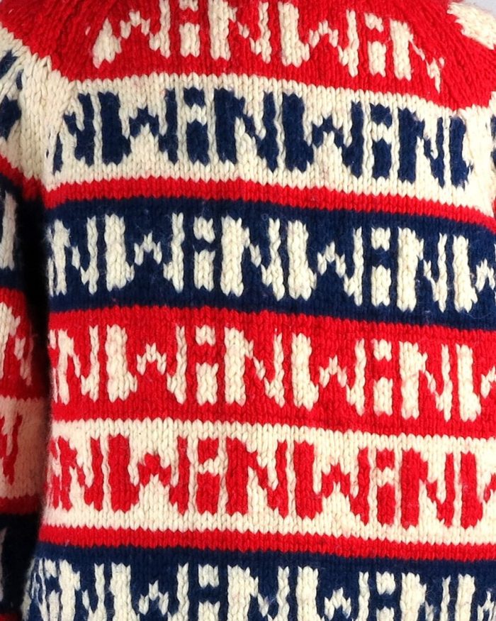 Vintage 80s Tommy Hilfiger Triko Leshi me Motiv - L