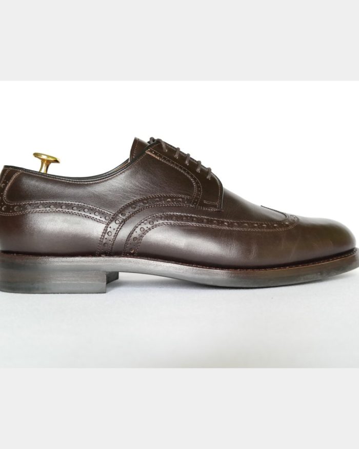 Vintage 80s Këpucë Brogue Lëkure - 43