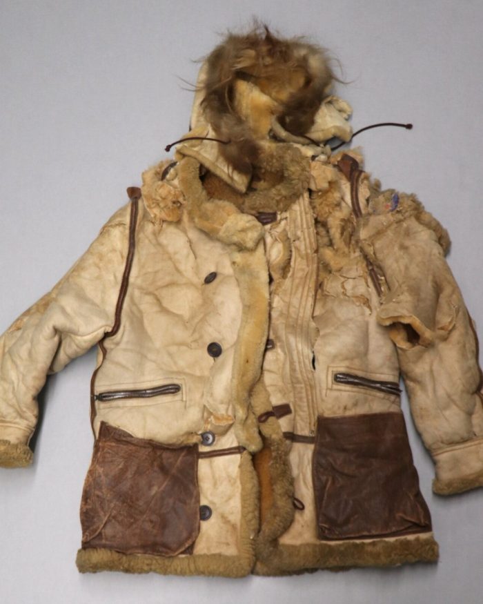 Vintage 40s Xhaketë Pilot me Lesh Qengji - L